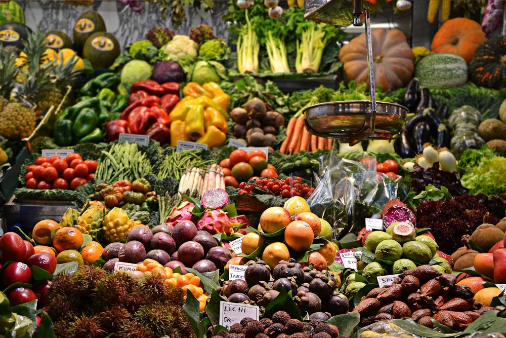 Fresh produce at a market